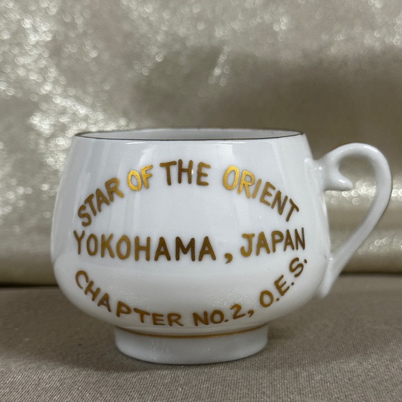 Vintage ЧОКОНАМА, JAPAN  Star of the Orient chapter 2 O.E.S Miniature Teacup - Picture 2 of 7